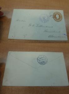 Costa Rica PSE 10c 1905 to Germany, backstamps