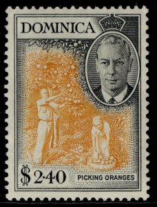 DOMINICA GVI SG134, $2.40 orange & black, M MINT. Cat £30.