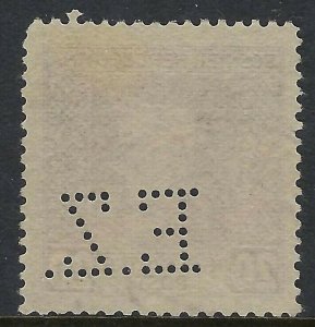 BOSNIA Scott 111, 20 heller Complete Perfin Pattern A5-EZ: Eisenindustrie Zenica