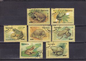 SA02 Tanzania 1996 frogs used stamps