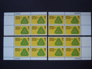 1314a 5c National Parks Plate Block #28668 Matched Set MNH OG VF TAGGED