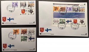 Finland 2023 BeePost Second definitives full set of 3 FDC's