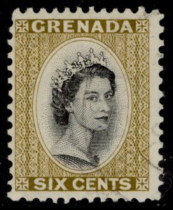 GRENADA QEII SG198, 6c black & olive-green, FINE USED.