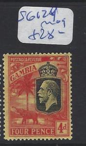 GAMBIA (P0106B)   KGV  4D  ELEPHANT  SG 129  MOG