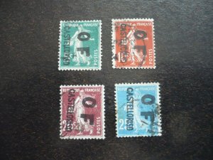 Stamps - Castellorizo - Scott# 33-36 - Used Overprinted 4 Stamps - FORGERIES