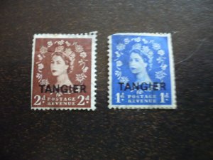 Stamps - Britiah Offices in Tangier - Scott#560,562-Used Partial Set of 2 Stamps