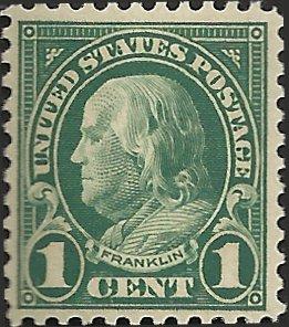 # 552 Mint Never Hinged Deep Green Ben Franklin
