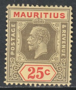 Mauritius Scott 194 - SG236, 1921 George V 25c MH*