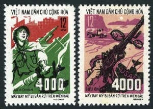 Viet Nam 675-676, MNH. Michel 707-708. 4000th US warplane shot down. 1972.