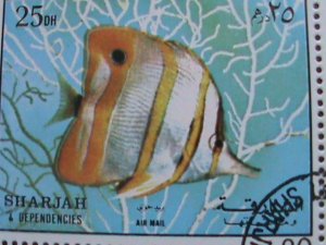 SHARJAH-1972 UNDER WATER WORLD- LOVELY TROPICAL FISHES-CTO S/S -VERY FINE