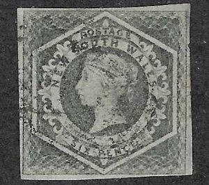 New South Wales #27  6p  Queen Victoria  (U) CV$42.50