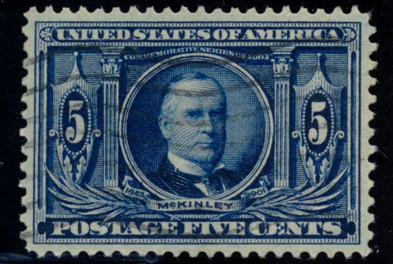 US 326 5c 1904 Louisiana Purchase William McKinley XF used PSAG cert