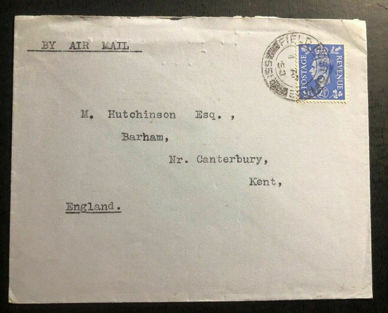 1950 Maascar Egypt Middle East Forces PO Airmail Cover To Barham England