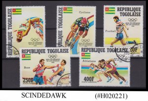 TOGO - 1984 SUMMER OLYMPIC GAMES, LOS ANGELES 5V USED