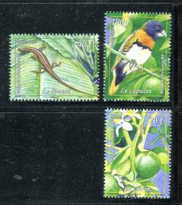 French Polynesia, MNH Bird, Lamon, Lizard Flora Fauna 2014. x19870