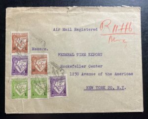 1948 Portuguese Mozambique airmail Registered Cover To New York USA