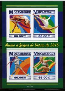 MOZAMBIQUE 2015 BRAZIL OLYMPICS SHEET IMPERFORATE  MINT NEVER HINGED