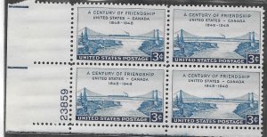 #961 MNH Plate Block