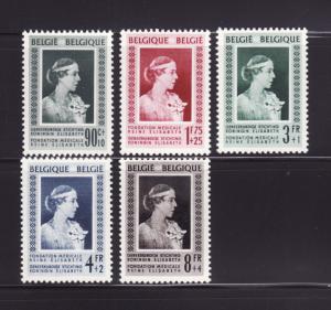 Belgium B498-B502 Set MH Queen Elizabeth (A)