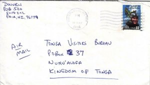 1996, Honolulu, HI to Nuku'alofa, Tonga, Airmail, See Remark (37393)