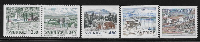 SWEDEN SC# 1776-80  FVF/MNH 1990