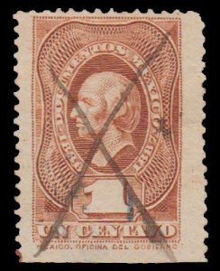 MEXICO 1886 - 87. STAMP. USED. 1 CENT