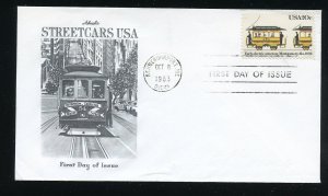 US 2060 Streetcars - Early Electric ADDR Artmaster cachet FDC 