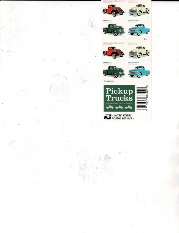 Pickup Trucks Forever US Postage Booklet #5104a VF MNH