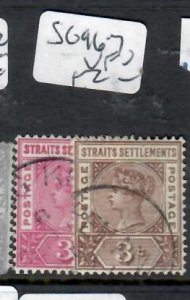 MALAYA STRAITS SETTLEMENTS QV 3CX2  SG 96-97   VFU           PP0717H