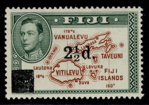 FIJI GVI SG267, 2½d on 2d brown & green, NH MINT.