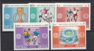 Dubai, MI: 211A-15A, World Cup Soccer 1966 Singles,**MNH**