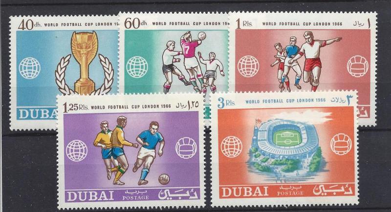 Dubai, MI: 211A-15A, World Cup Soccer 1966 Singles,**MNH**