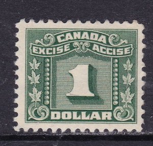 Canada van Dam FX83, 1934 Three Leaf Green $1 Excise Tax,  VF MLH. van Dam $30