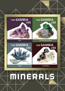 Gambia 2015 -  Minerals - Sheet of 4  - MNH