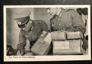 1943 Graz Feldpost Germany RPPC Postcard Cover To Kalmar receiving the parcel