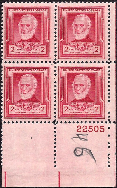 865 Mint,OG,NH... Plate Block of 4... SCV $1.70