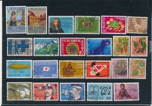 D397363 Switzerland Nice selection of VFU Used stamps