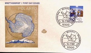pz32, Germany FDC 1981 South Pole exploration Antarctic