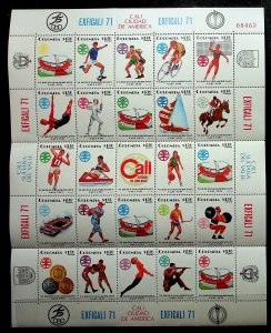 COLOMBIA Sc C566a NH MINISHEET OF 1971 - SPORT - (CT5)