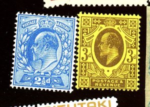 GREAT BRITAIN #148-9 MINT FVF OG LH Cat $78