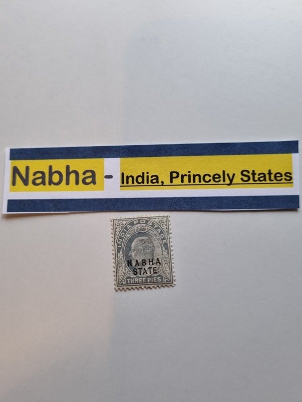 Nabha King Edward VII - overprinted  ½ A - Indian anna