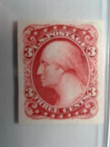 SCOTT # 184E5  ESSAY DARK 3 CENT WASHINGTON  BEAUTIFUL MUSEUM PIECE !!