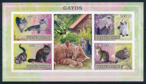 [96502] Guinea Bissau 2007 Pets Cats Imperf. Sheet MNH