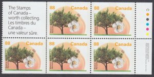 Canada - #1373c Westcot Apricot Tree, Booklet Pane, Perf. 14.4x13.8 - MNH