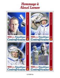 C A R - 2019 - Alexei Leonov - Perf 4v Sheet - M N H