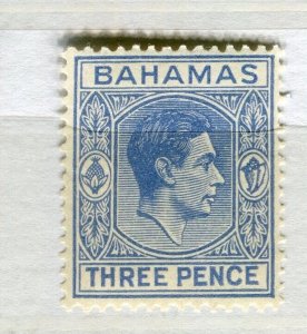 BAHAMAS; 1938 early GVI issue fine Mint hinged Shade of 3d. value