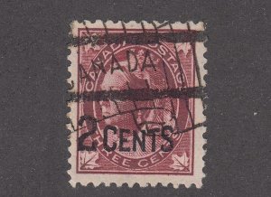 CANADA #87 USED PROVISIONAL ISSUE, MISPLACED OVERPRINT