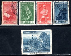 Chile  #211-215  Used VF   CV $4.65   ...   13300125