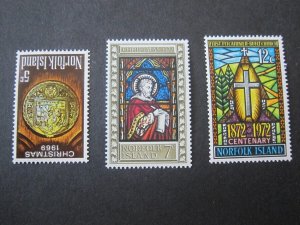 Norfolk Island 1969 Sc 125,150,151 Christmas Religion set MNH