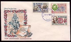 NEW HEBRIDES 1968 Bougainville commem FDC - Santo violet cds.......36488